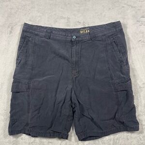 Tommy Bahama Relax Cargo Shorts Mens 38 Black Tencel Cotton Blend Utility